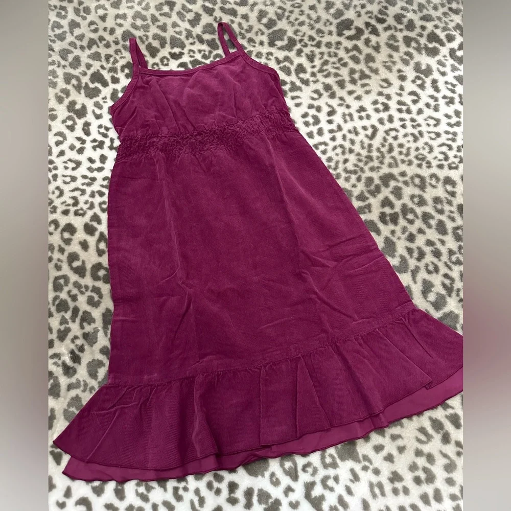 J. Crew Kids Corduroy Tank Dress in Pink Magenta Size XS